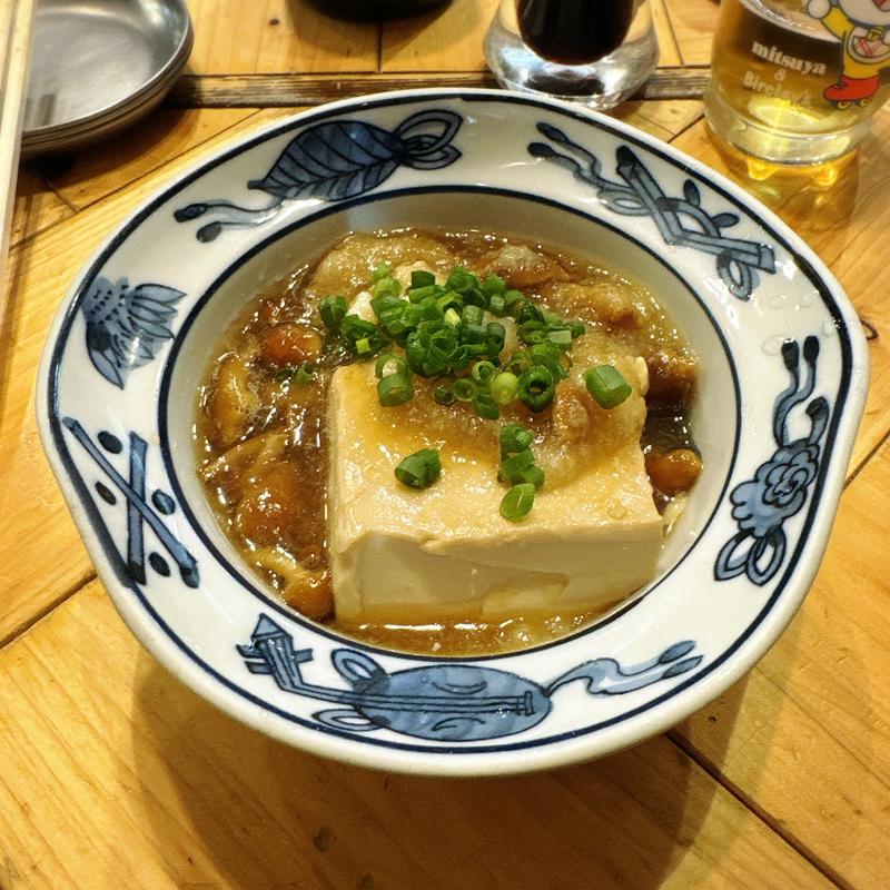 ジャンボなめこおろし湯豆腐(大衆酒場 チャン栓チャン)