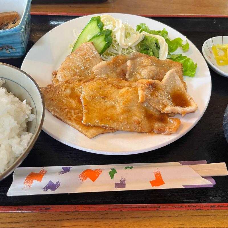 生姜焼き定食(食事処なかやま )