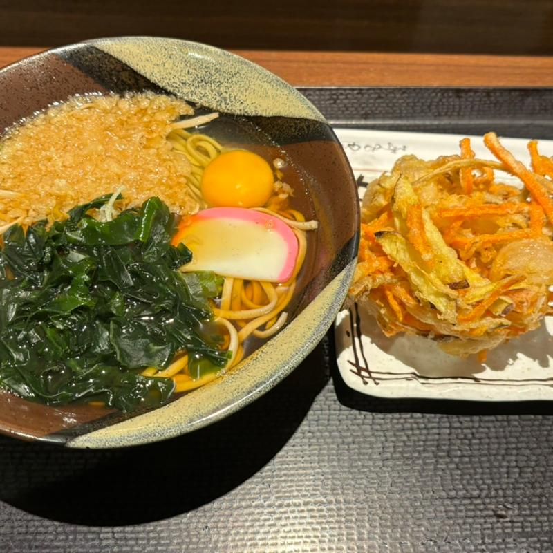 かき揚げ天玉そば(車や)