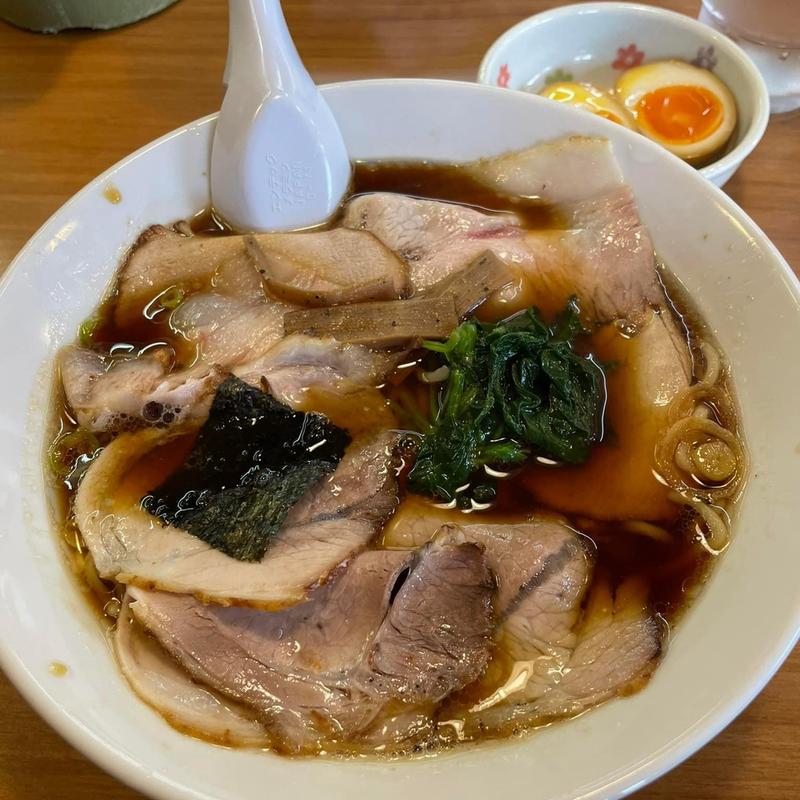 正油チャーシュー 味玉(らーめんヒグマ 小千谷本店 )