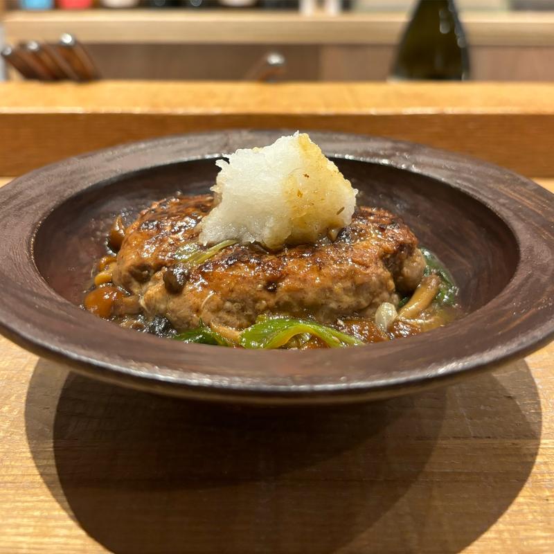 短角牛と白金豚の和風ハンバーグ(tsugumi)