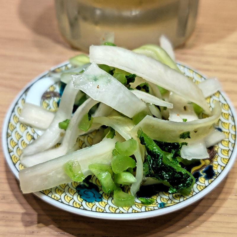 辛味大根の浅漬け(貝 刺身専門店 しらはら 関内)