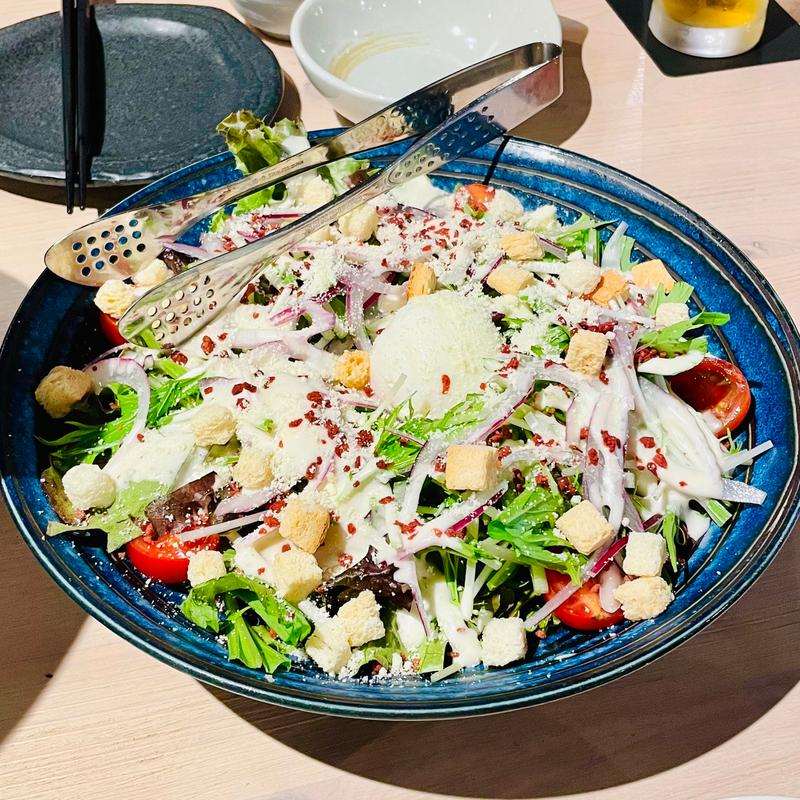 冬の彩コース　温玉シーザーサラダ(居酒屋 写楽)