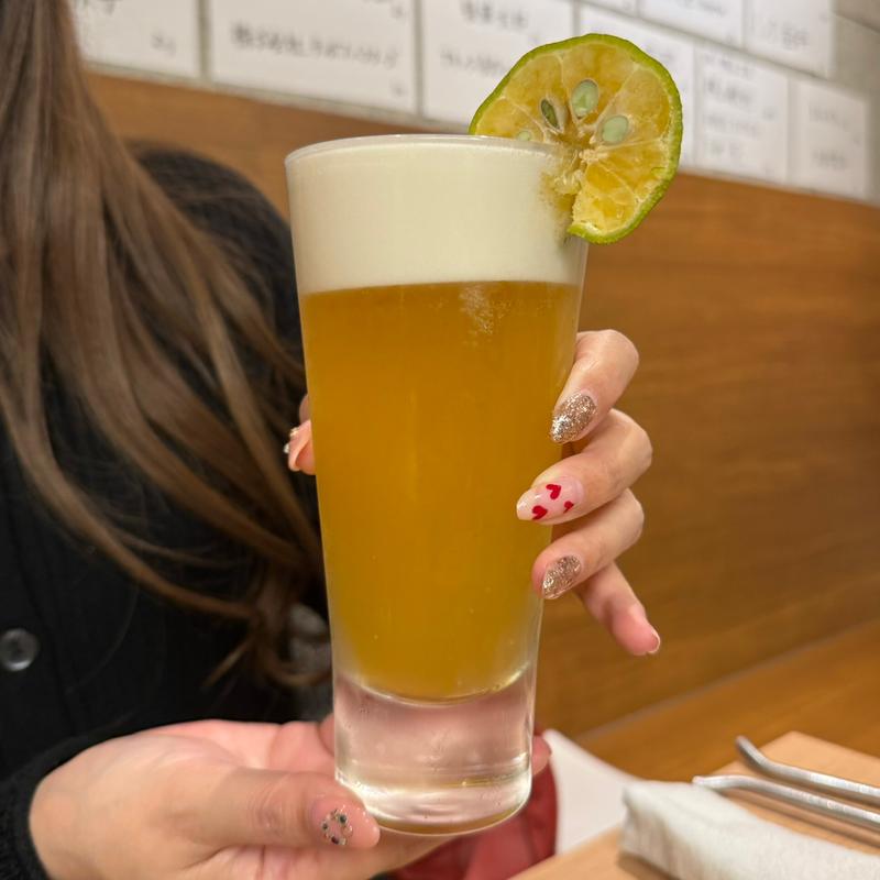 シークァーサービール(島ぎょうざ心心マルエイガレリア店)
