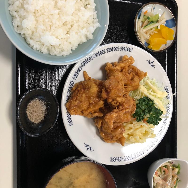 鳥の唐揚げ定食【もも肉＆塩味】(北京亭 本店 （ペキンテイ）)