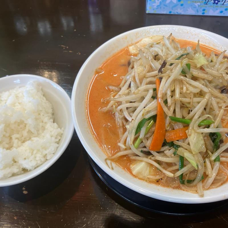 旨辛かみもりタンメン+ライス(濃魂タンメンかみもり ひたちなか店)