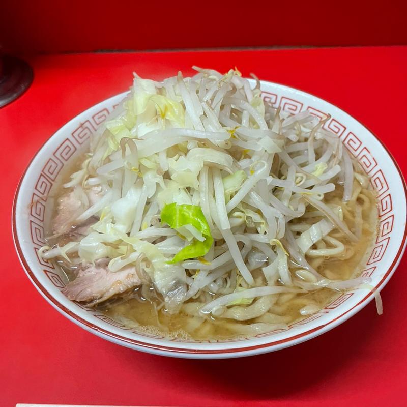 麺半分　豚一枚(ラーメン二郎 松戸駅前店 （らーめんじろう）)