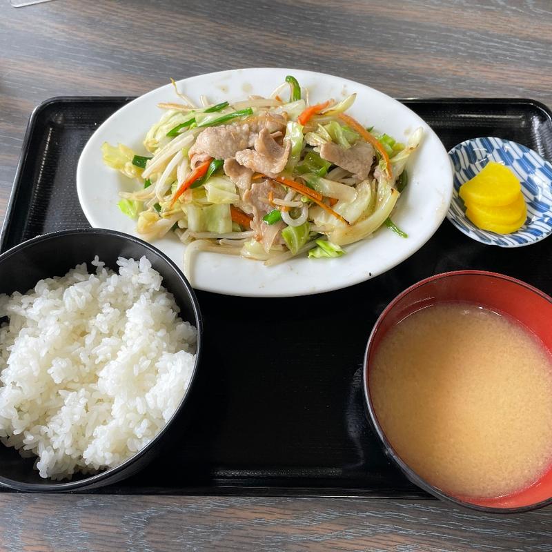 肉入り野菜炒め定食(かねや食堂)