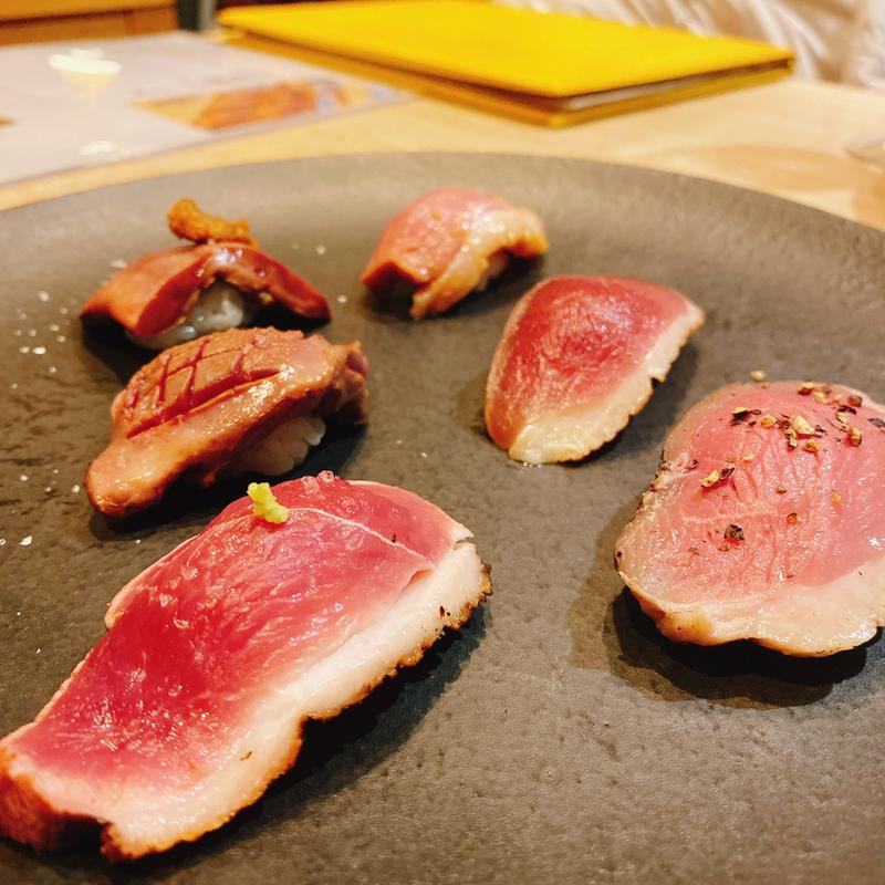 あいち鴨鴨寿司 12貫セット(鴨一ワイン酒場 SUN)