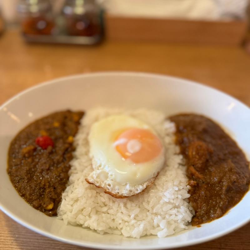 チキンカレー＋キーマカレー(LAND)