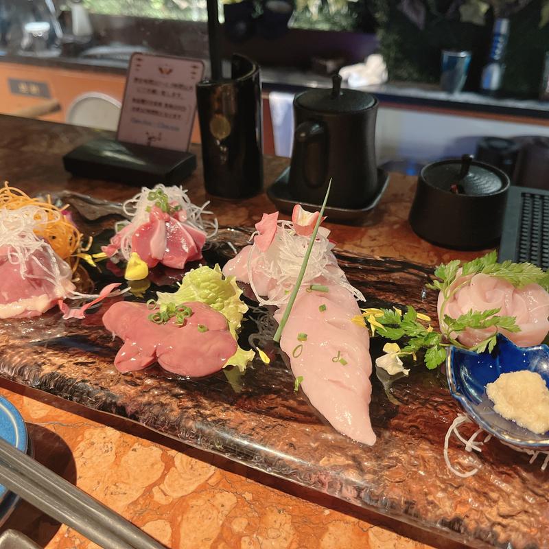 鳥刺し盛り(いやま )