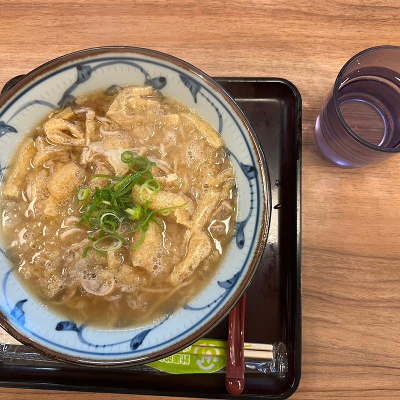 油かすそば(若菜そば 阪急西宮北口店)