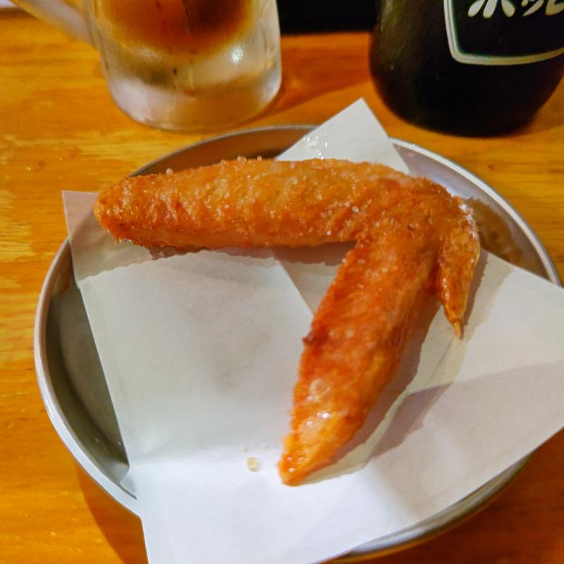 阿波尾鶏の手羽唐(野毛焼きそばセンター まるき 野毛本店)