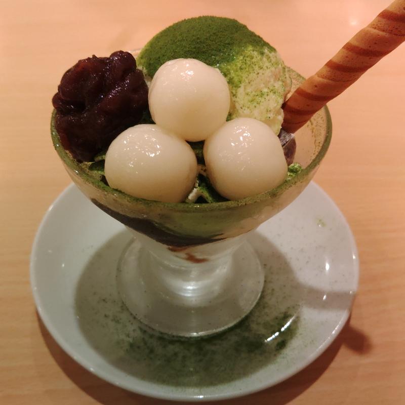 抹茶と黒蜜コーヒーゼリーの和風ミニパフェ(ジョイフル 気仙沼松川前店)