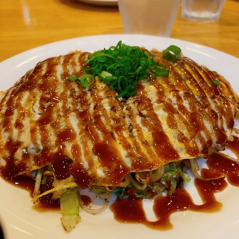 そば肉玉イカ天入り(お好みハウス赤とんぼ )