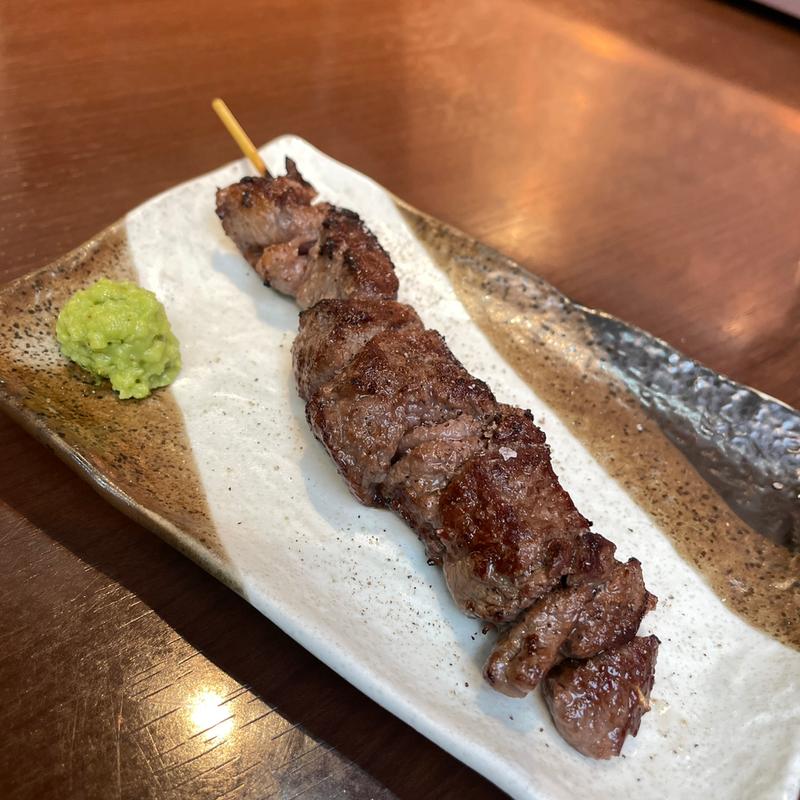 牛串焼き(神戸牛鉄板焼き 大地)