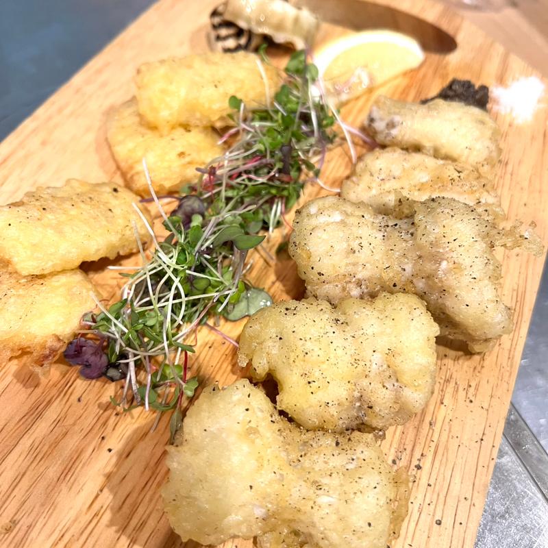 穴子と季節野菜の天ぷら(地球屋)