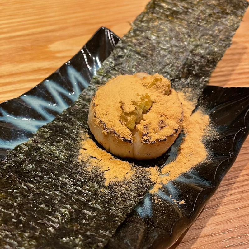 帆立の炙り磯部焼き(日なた)