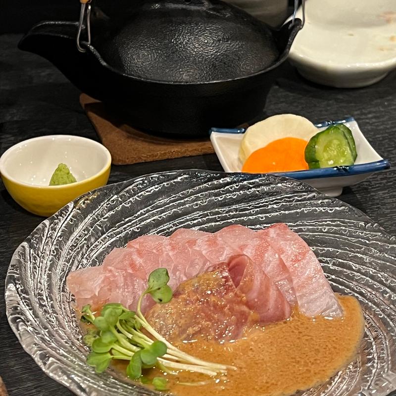 鯛胡麻のお茶漬けセット(くずし割烹 しま正)