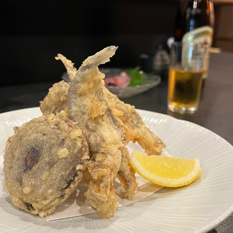 メヒカリときのこの天ぷら盛り合わせ(くずし割烹 しま正)