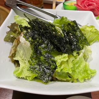 韓国のりとレタスの塩サラダ(焼肉 龍華園)
