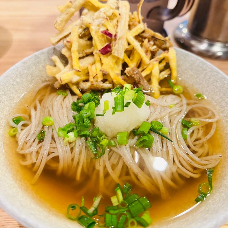 季節野菜のかき揚げそば(和風出汁そばスタンド あぼす -ABOS-)