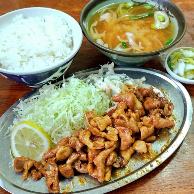 モツ焼き定食(舞木ドライブイン )