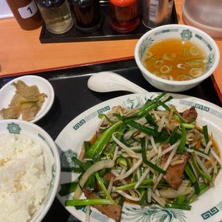 ニラレバ炒め定食(日高屋 久喜東口店)