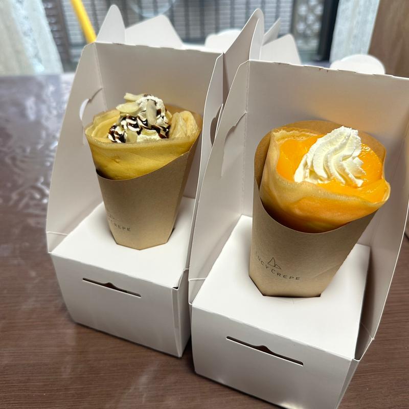 チョコバナナと黄桃(ルーシークレープ行徳)