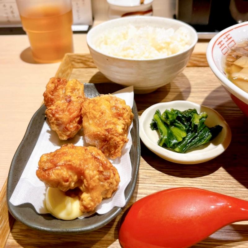 唐揚げセット(尾道ラーメン八じゅう蒲田本店)