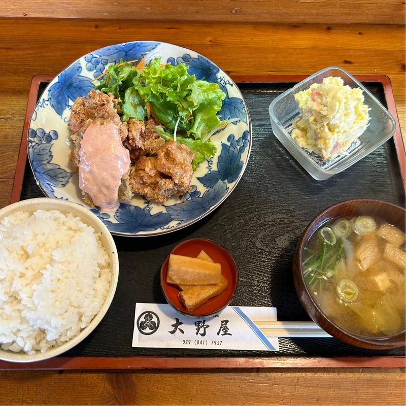 鳥カラ揚げ定食(大野屋 )