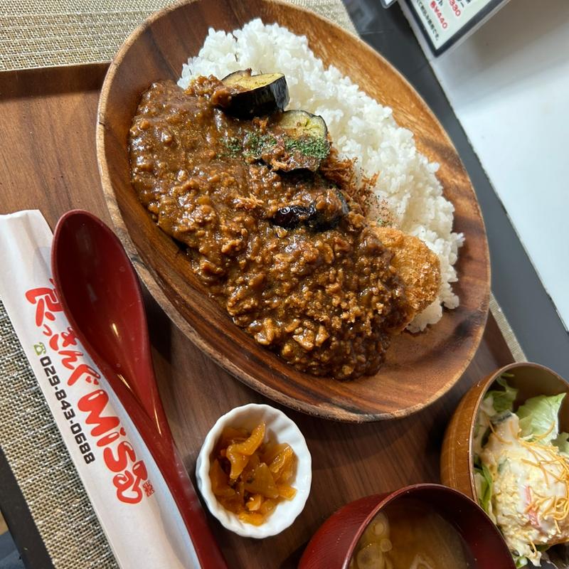 なす&コロッケDEキーマカレーライス(食っきんぐＭｉｓａ)