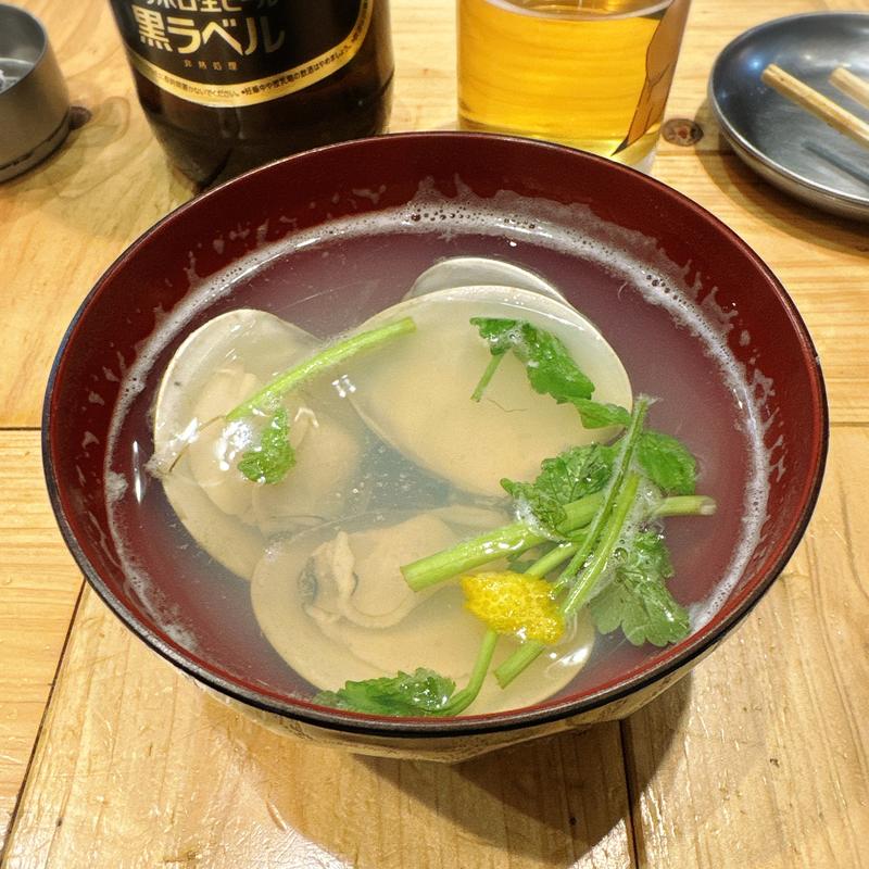 蛤のお吸い物(大衆酒場 チャン栓チャン)