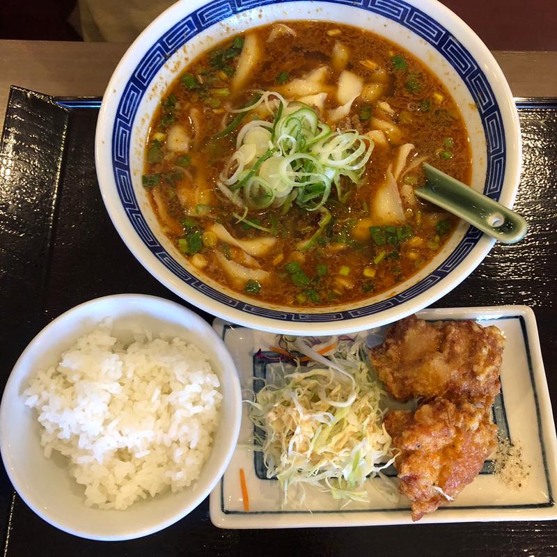 唐揚げ　刀削麺セット(中華料理 陶然居(とうぜんきょ))