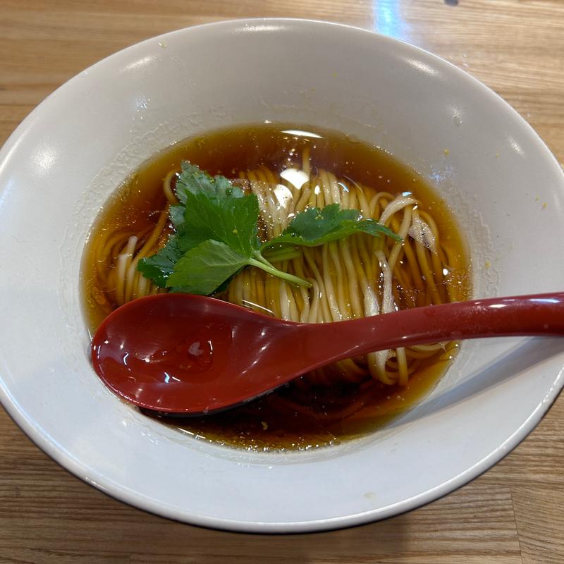 (梅)かけそば(自家製麺 くろ松)