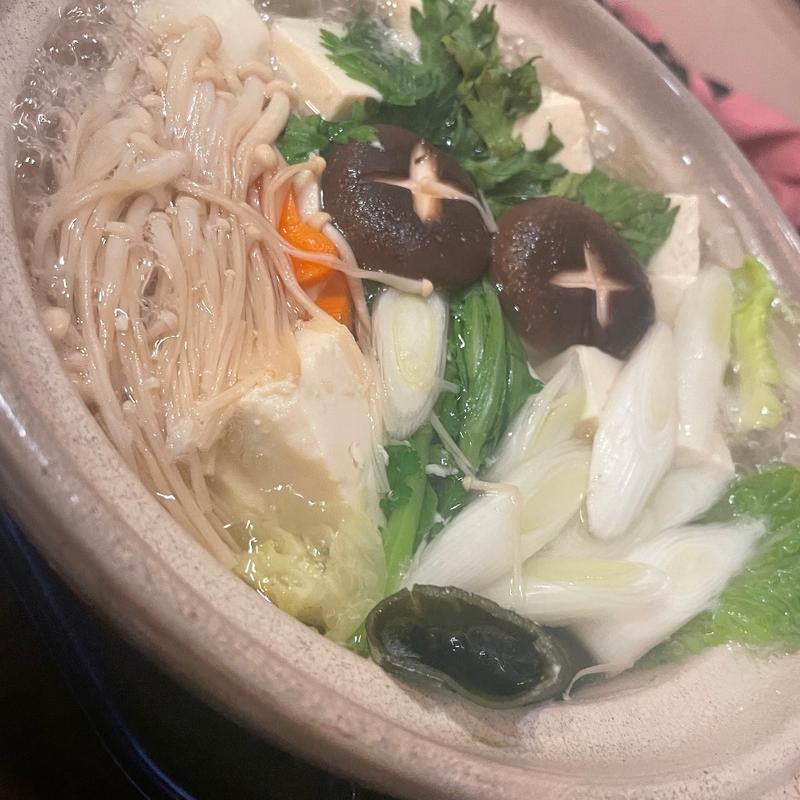 湯豆腐 野菜付き(天ぷら 魚料理 福しま)