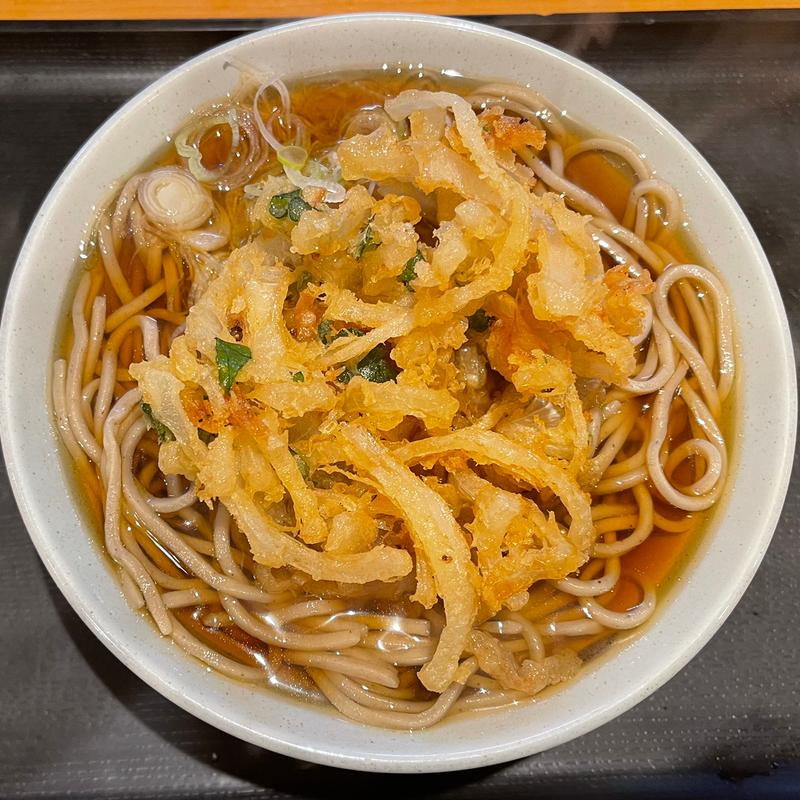 かき揚げそば(かのや 新橋店)