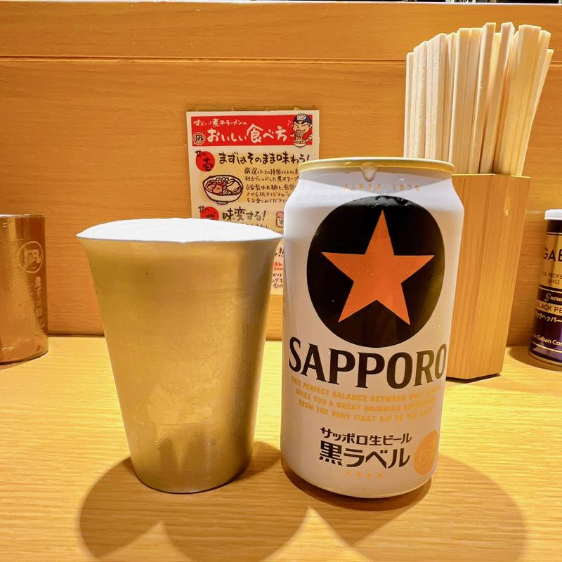 缶ビール(すごい煮干ラーメン凪 西新宿七丁目店 （【旧店名】ラーメン凪　煮干王 西新宿店）)