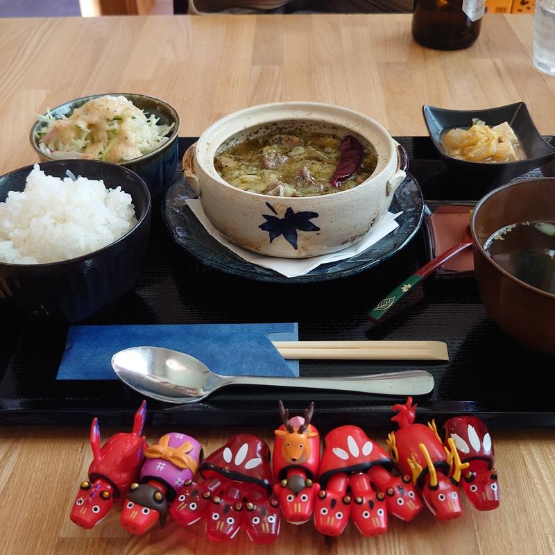 牛ステーキアヒージョ定食(割烹食堂かいね)