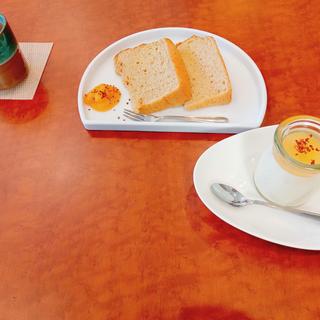 出汁シフォン　そばプリン(SOBA cafe 雅)