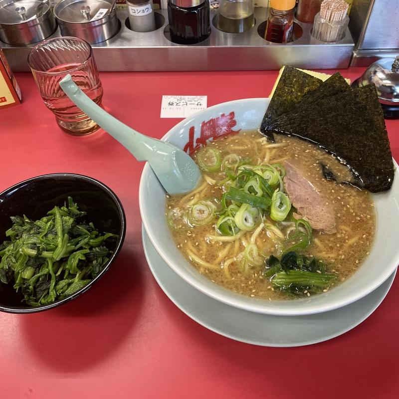 味噌ラーメン　ほうれん草(ラーメン山岡家 越谷レイクタウン店)