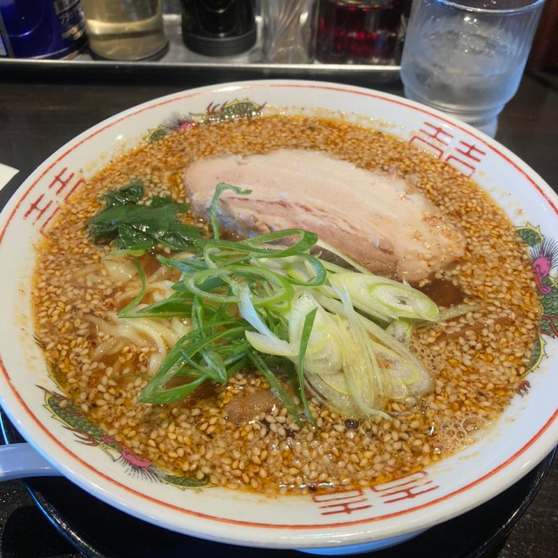 手打ち胡麻醤油ラーメン(柳麺まる重)