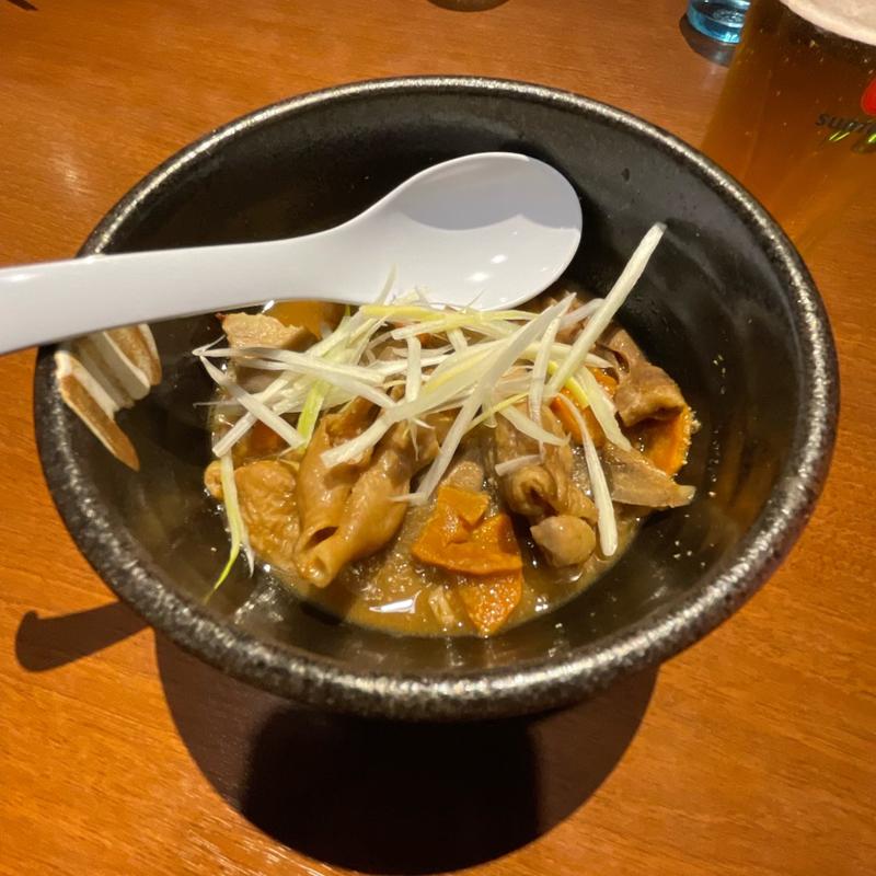 もつ煮(麺場 田所商店 本郷台店)