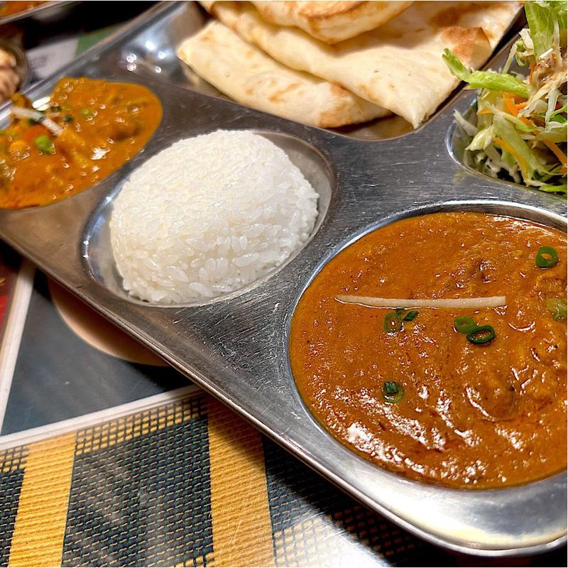 野菜カレー＆キーマカレー(インディアンレストラン RAJ 仙台店)
