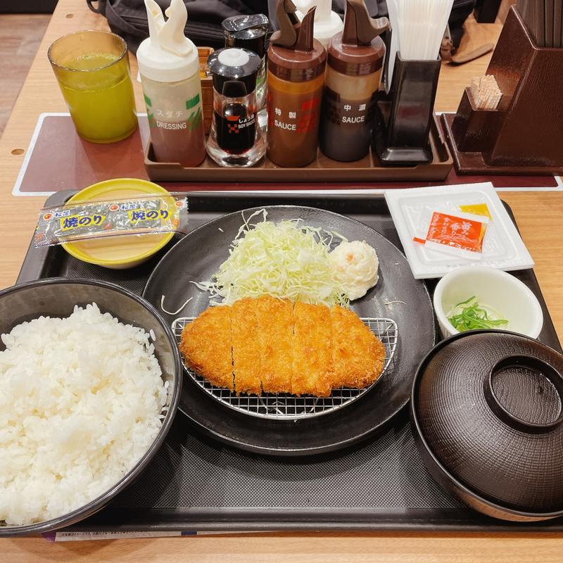 得朝ロースかつ定食(松乃家 綾瀬店 )