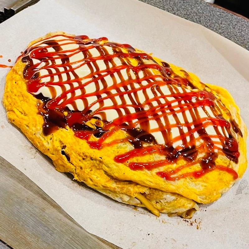 オム焼きそば(お好み焼き ひろかずや 堂山店)