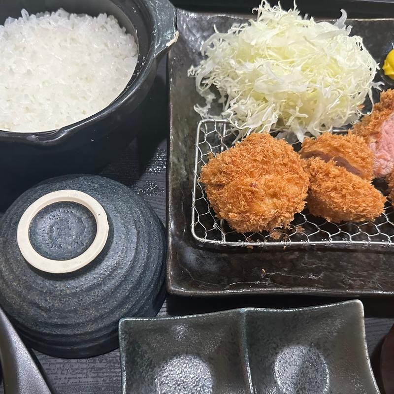 桃豚上ヒレ定食(とんかつ一矢)