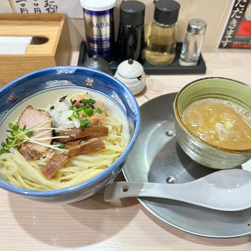 トリュフと帆立ペーストの煮干し鶏白湯つけ麺(ラーメン専科 竹末食堂)
