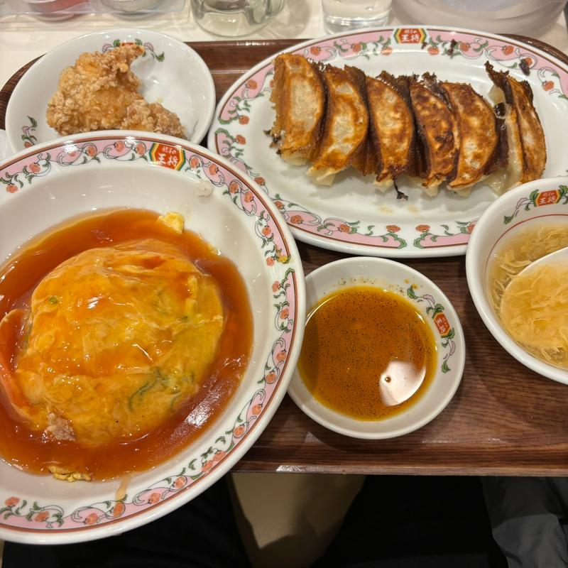 天津飯定食(餃子の王将 JR佐倉駅北口店)