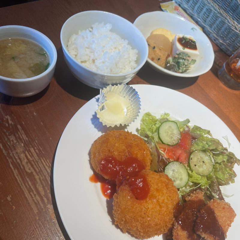 日替わりランチ クリームコロッケ ハムカツ(鈴鹿茶房 )